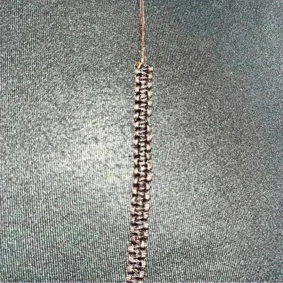 Bohemian lava stone and bead expansion necklace with silver tone accent - Picture 4 of 10